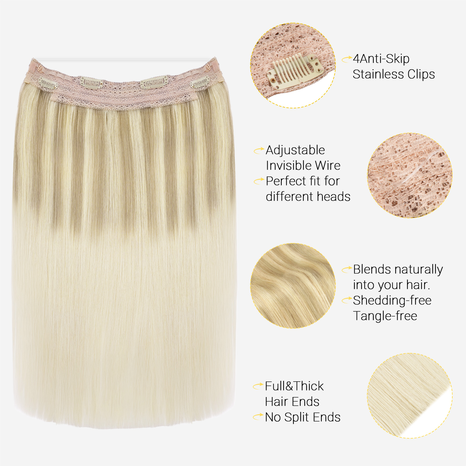 Sunmofavo Wire Halo Hair Exten - Tippet Line recension och pris