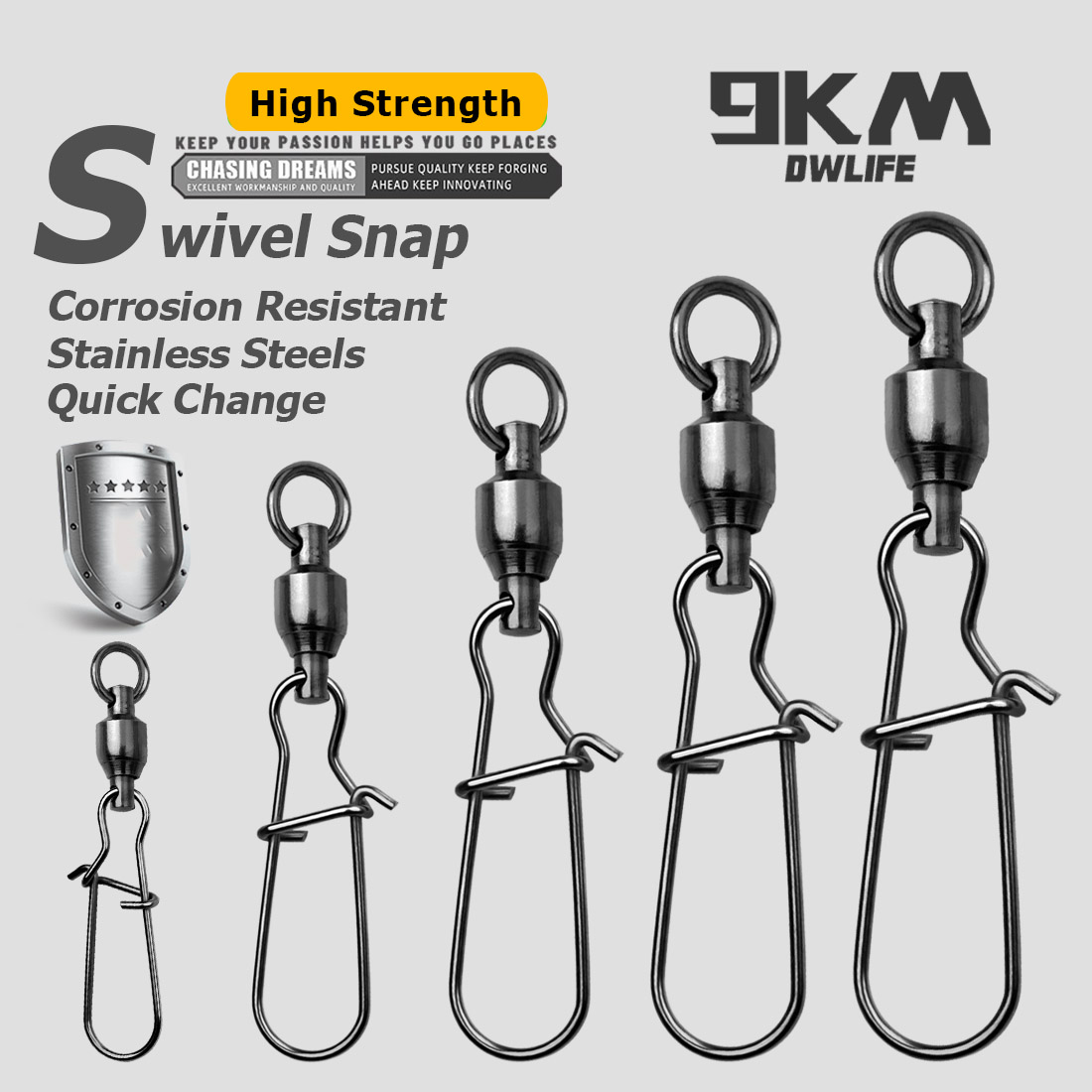 9KM 10PCS Ball Bearing Swivel  - Freshwater Line recension och pris