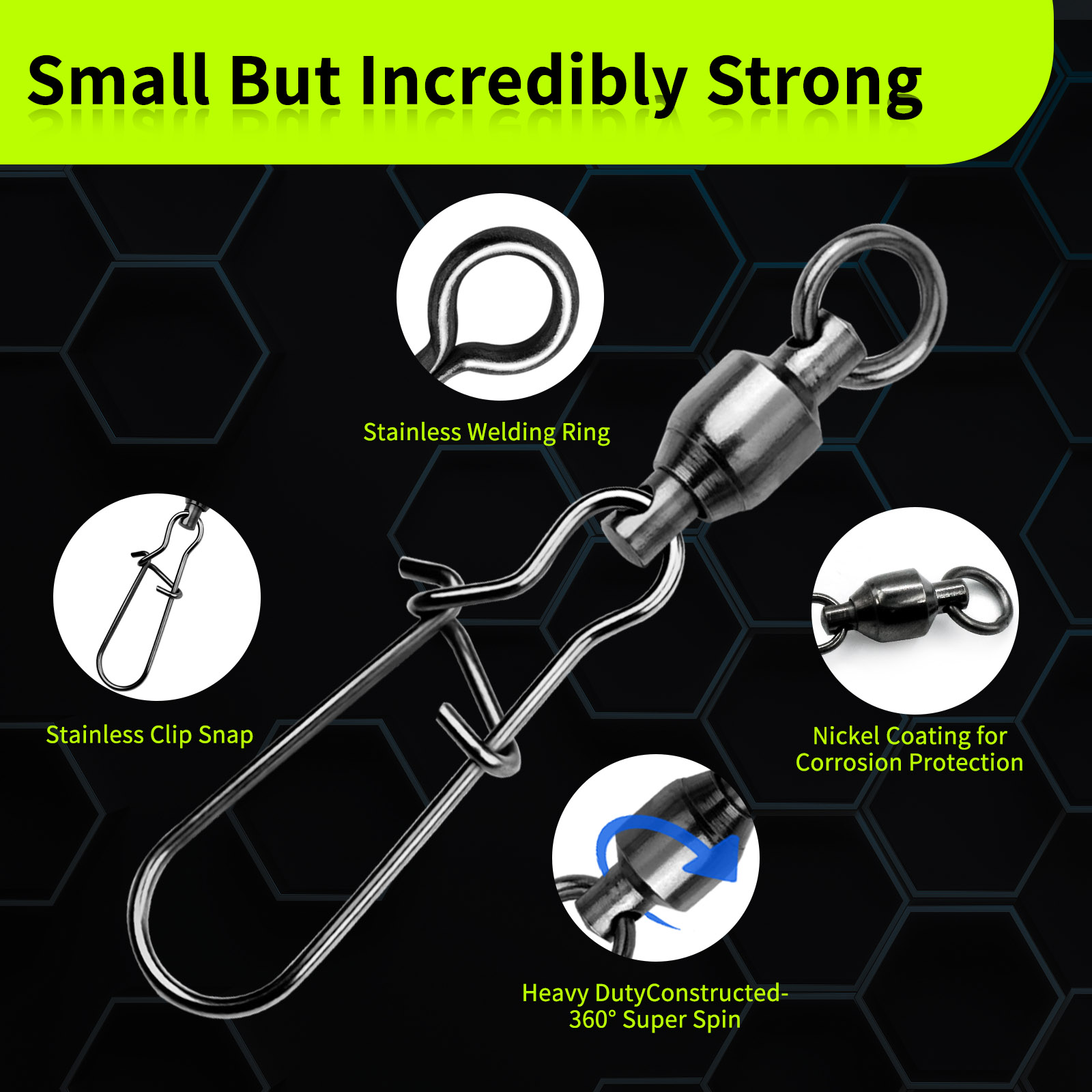 9KM 10PCS Ball Bearing Swivel  - Freshwater Line recension och pris