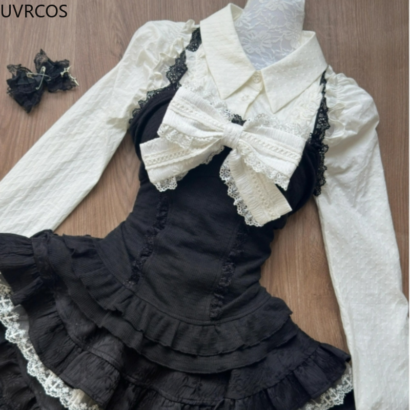 Y2k Aesthetic Lolita Style 3 P - Fly Line recension och pris