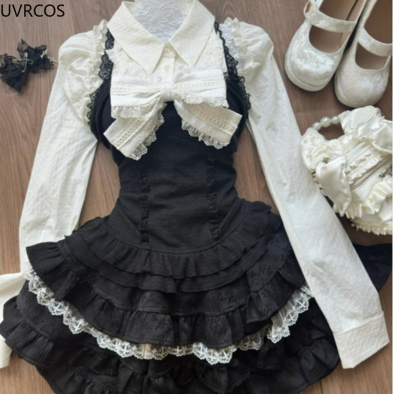 Y2k Aesthetic Lolita Style 3 P - Fly Line recension och pris
