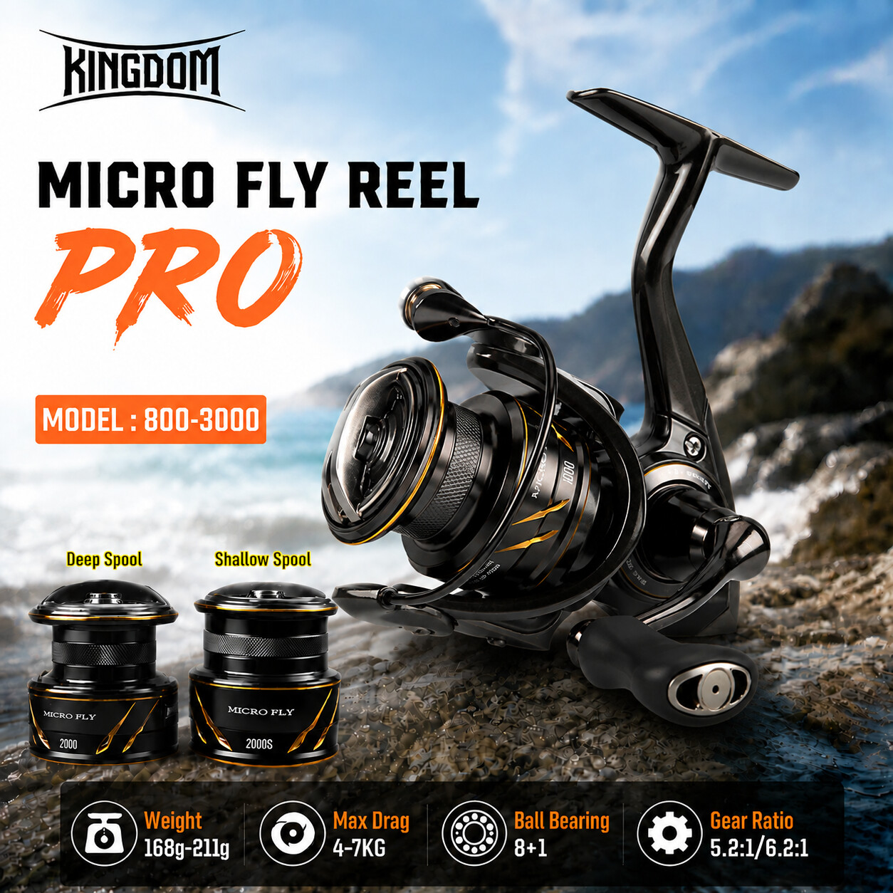 Kingdom Micro Fly Pro Fishing  - Abu Garcia Reel Revo recension och pris